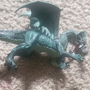Plastoy Medieval Battlefield GREEN DRAGON Figure Figurine Safari Ltd